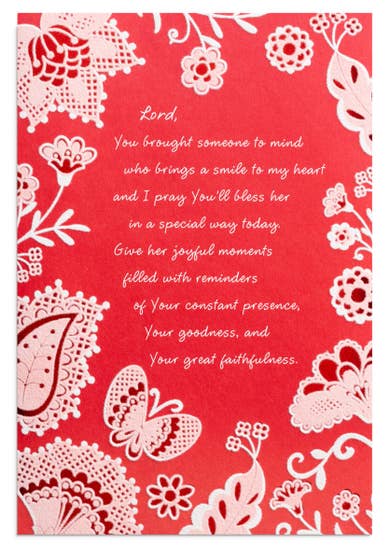 Valentine's Day - Friend - A Sweet Prayer for Her - 1 Greeting Card