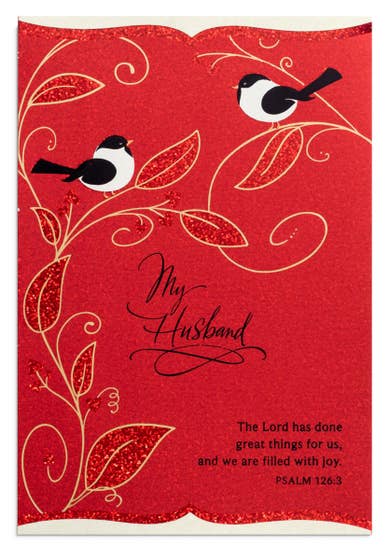 Valentine's Day - Husband - Filled With Joy - 1 Greeting Card