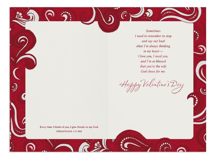 Valentine's Day - Wife - Thank You - 1 Greeting Card