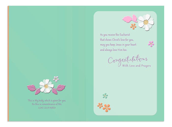 Communion - Niece - Special Day - 1 Greeting Card