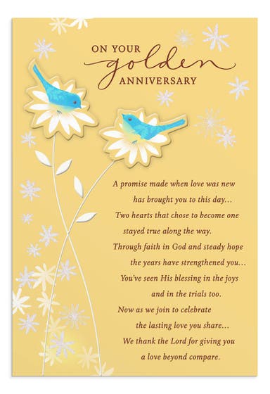 Anniversary - 50th Golden Anniversary - 1 Premium Card