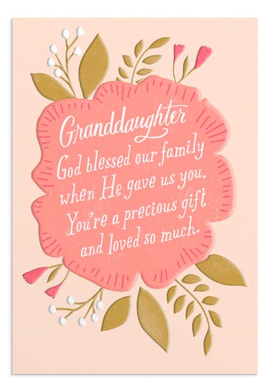 Communion - Granddaughter - A Precious Gift - 1 Premium Card