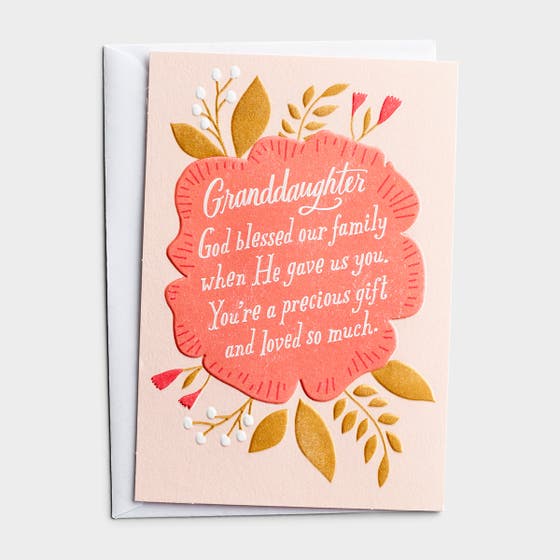 Communion - Granddaughter - A Precious Gift - 1 Premium Card