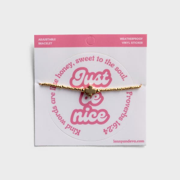 Lenny & Eva - Just Be Nice - Bracelet and Sticker Set