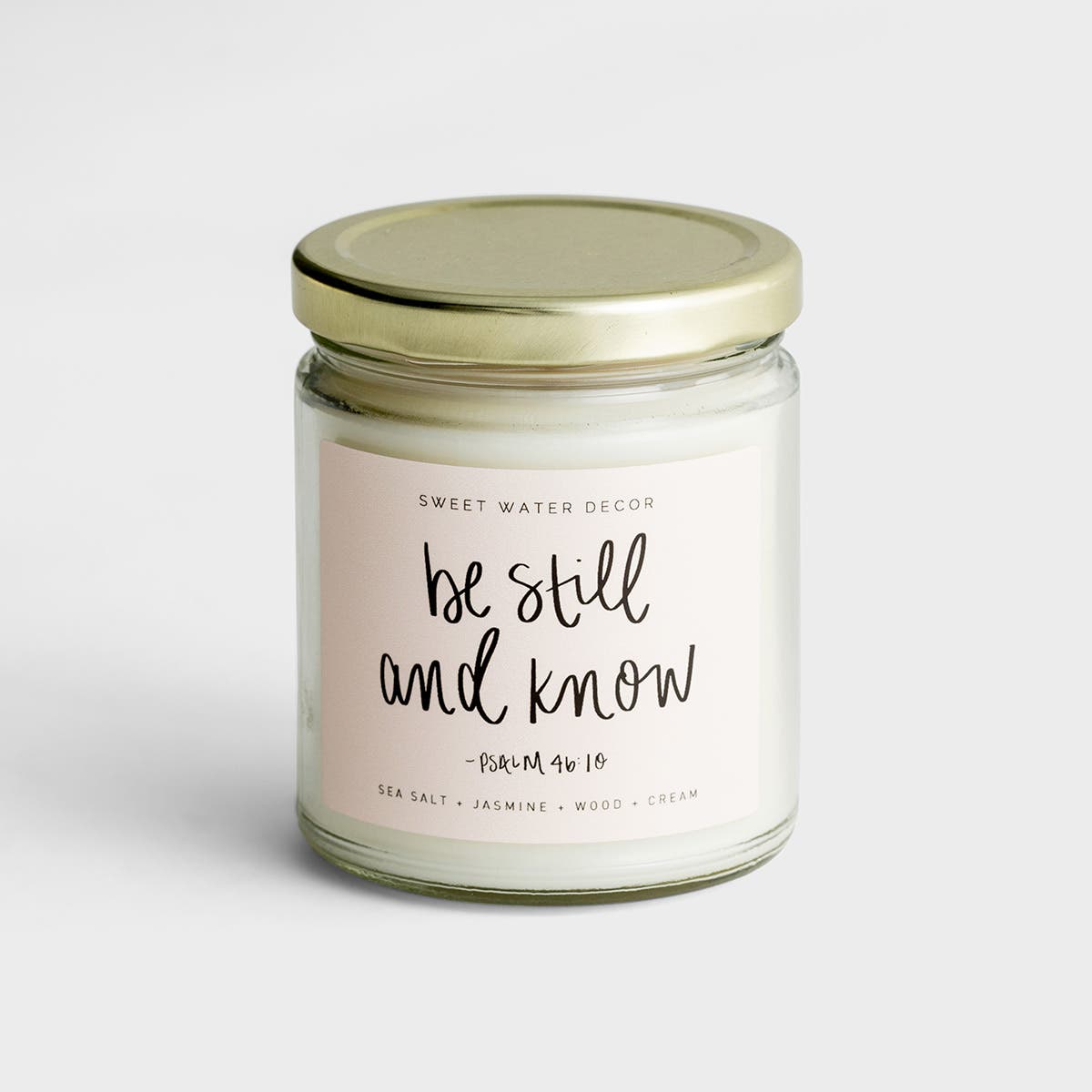 Be Still - Sea Salt + Jasmine + Wood + Cream - Soy Candle