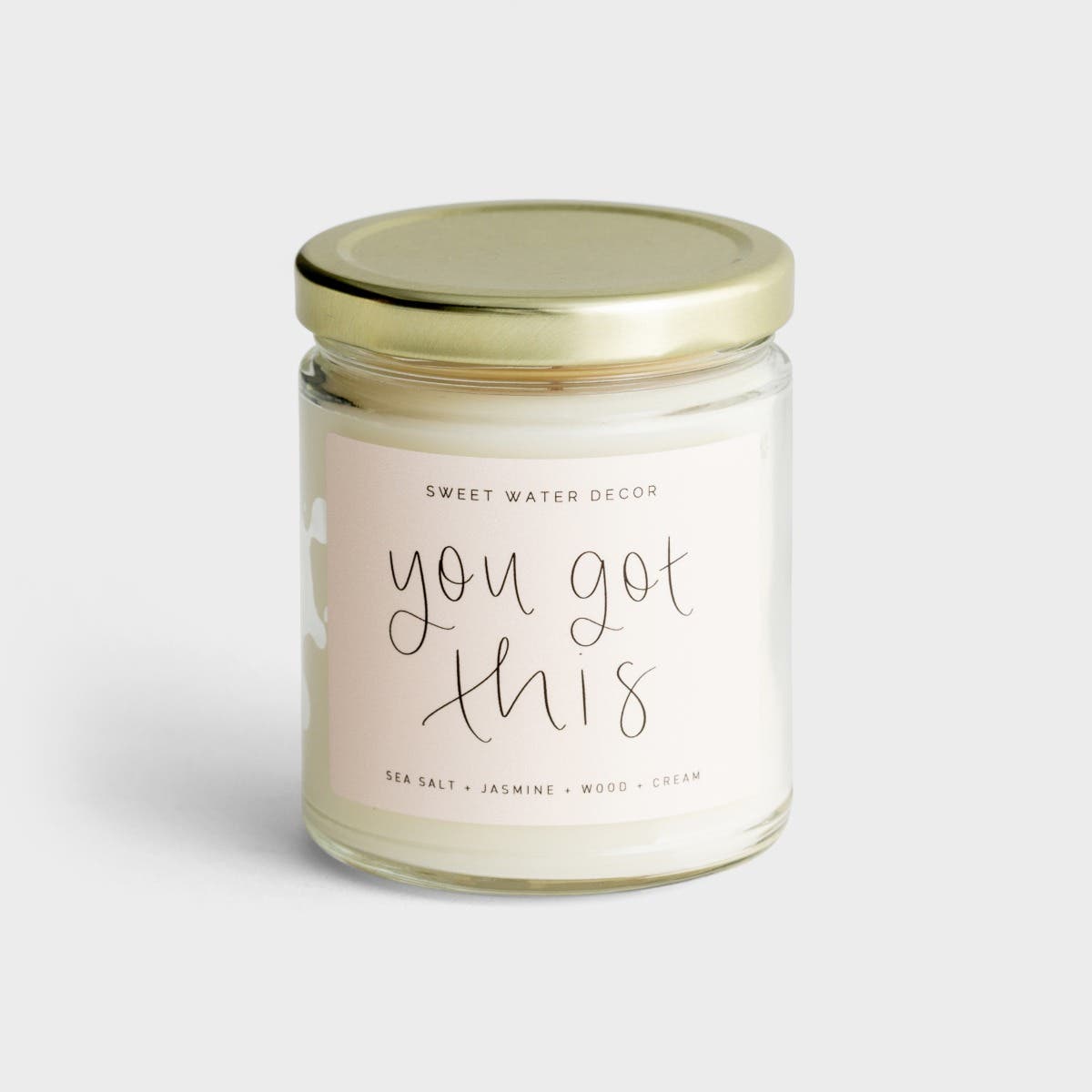You Got This - Sea Salt + Jasmine + Wood + Cream Soy Candle