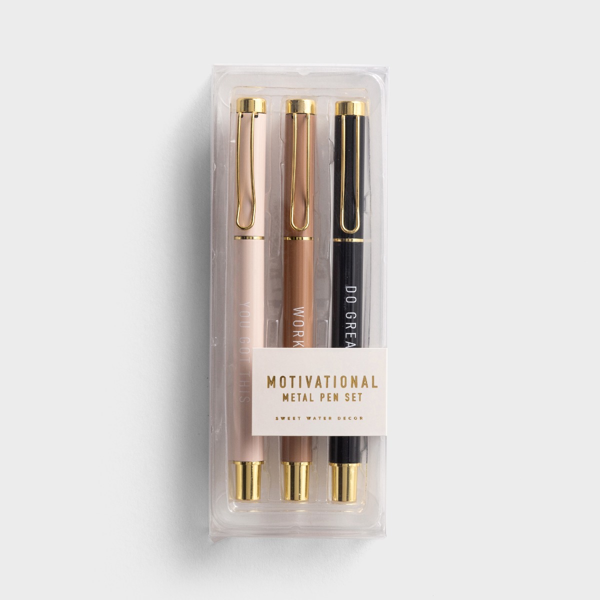Motivational Metal Pen Set - Neutrals