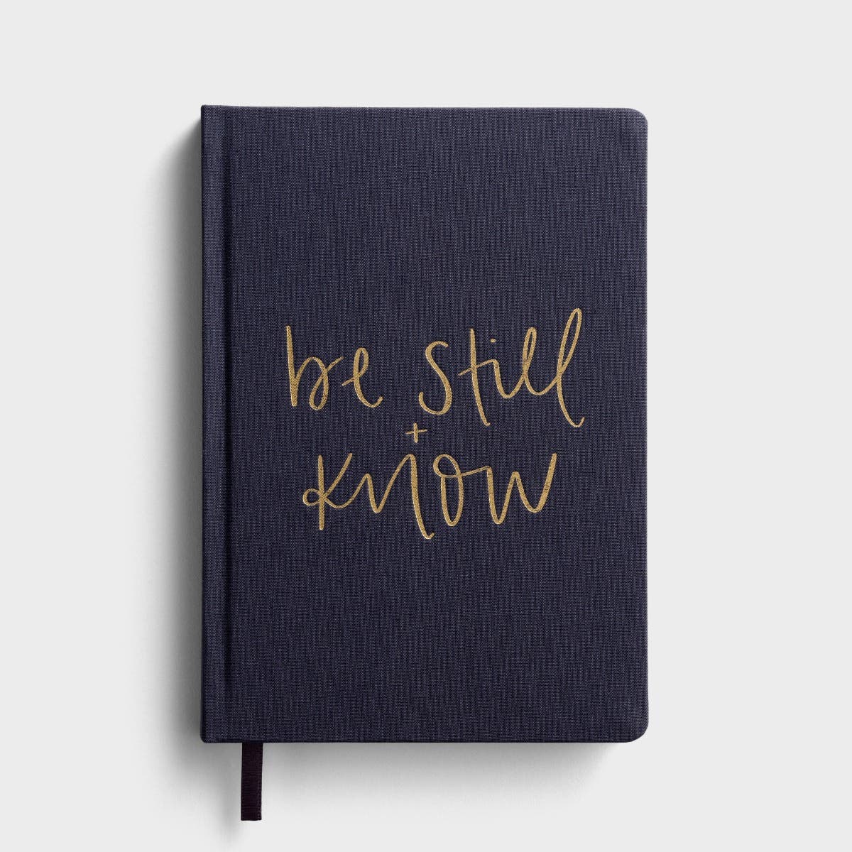 Be Still + Know - Grey Fabric Journal