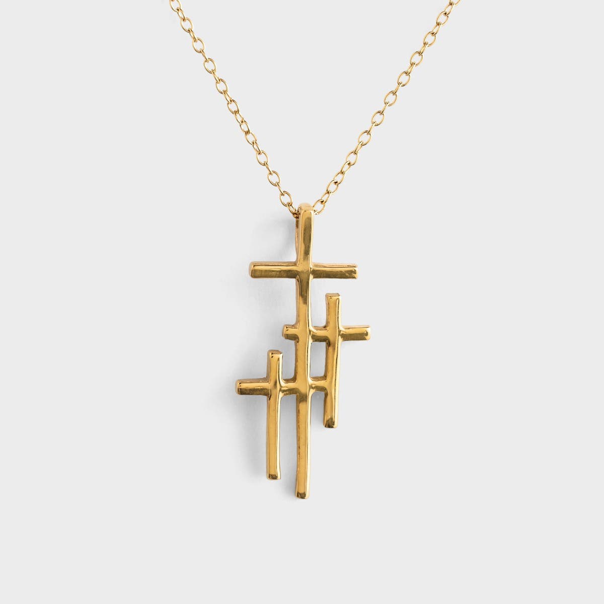 My Saint My Hero - Faithful Light Three Cross Necklace