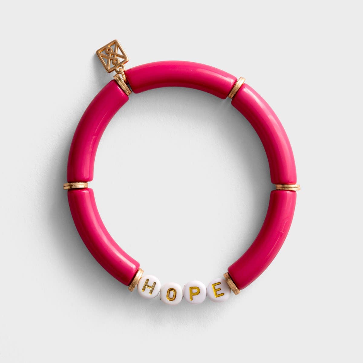 Hope - Tube Bead Bracelet, Magenta