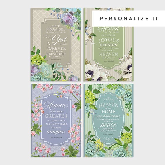 Billy Graham - Sympathy - Heaven - 12 Boxed Cards, KJV