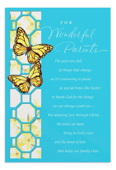 Easter - Parents - For Wonderful Parents - 1 Greeting Card, KJV