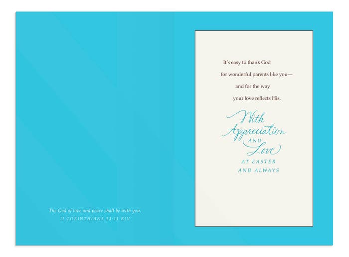 Easter - Parents - For Wonderful Parents - 1 Greeting Card, KJV