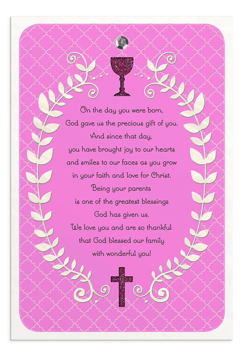 Communion - Daughter - Precious Gift - 1 Greeting Card