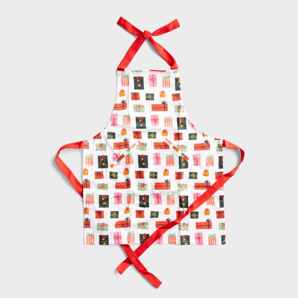 Mary Square - Deck The Halls - Flare Bib Apron for Kids