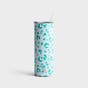 Mary Square - Cheetah Time - Skinny Stainless Tumbler with Lid and Straw