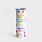 Mary Square - Maghon Taylor - Happy - Stainless Skinny Tumbler with Lid and Straw, 20 oz