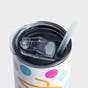 Mary Square - Maghon Taylor - Happy - Stainless Skinny Tumbler with Lid and Straw, 20 oz