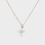 Sammy - Gold Pearl Cross Necklace