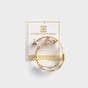 Farrah - Gold Cross Hoop Earrings