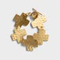 Ellison - Gold Cross Toggle Bracelet