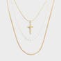 Polly - Gold Cross Charm Necklace