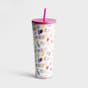 Mary Square - Happy Merry Joyful - Christmas Tumbler