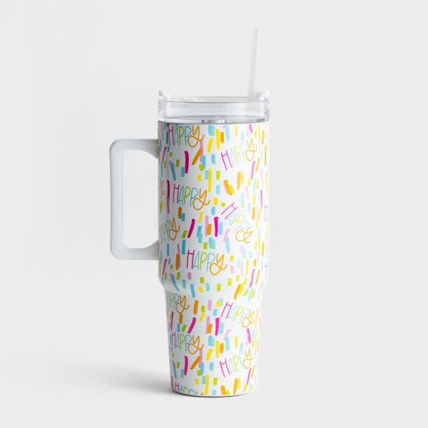 Mary Square - Maghon Taylor - Handled Tumbler - Happy