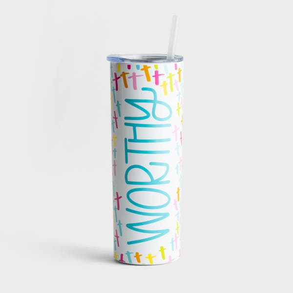 Mary Square - Maghon Taylor - Skinny Stainless Tumbler - Worthy