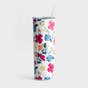 Mary Square - Stainless Steel Skinny Tumbler - Darling Daisy