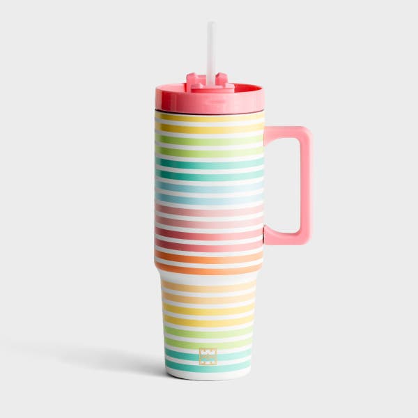 Mary Square - Curved Handled Tumbler - Sunset Stripe