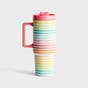Mary Square - Curved Handled Tumbler - Sunset Stripe