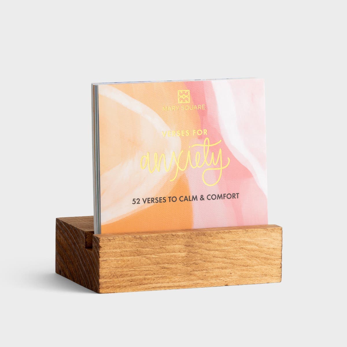 Scripture Block with 52 Inspirational Prints - Verses to Calm & Comfort Anxiety