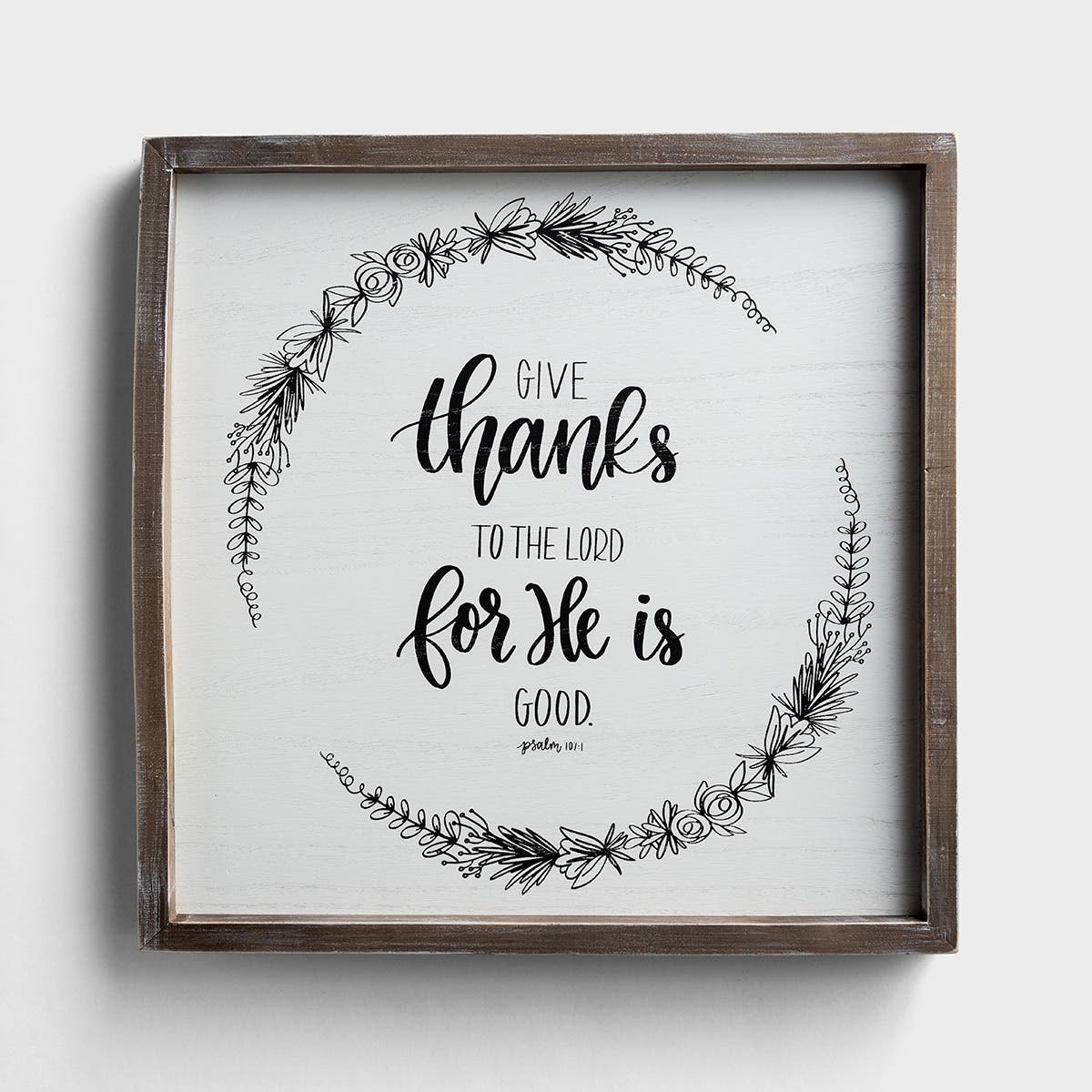 Give Thanks To The Lord - Framed Wall Board