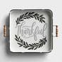 Glory Haus - Thankful Wreath - Enamel Tray