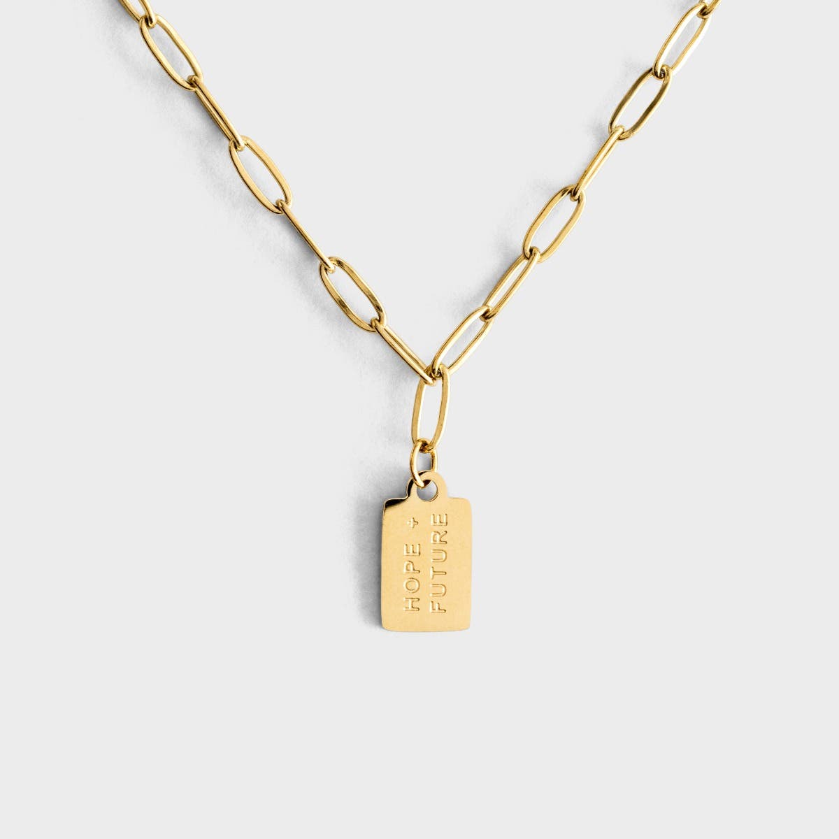 Hope + Future Mini Tag Necklace