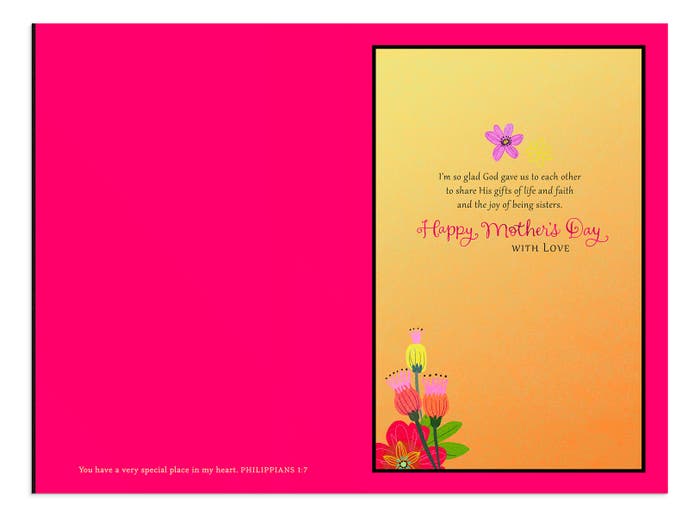 Mother's Day - A Sister Is a Gift - 1 Greeting Card
