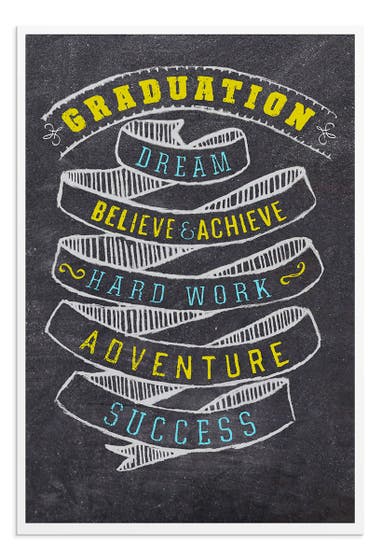 Graduation - Dream, Believe & Achieve - 1 Greeting Card