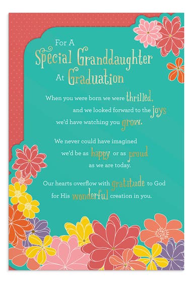 Graduation - Granddaughter - 1 Greeting Card