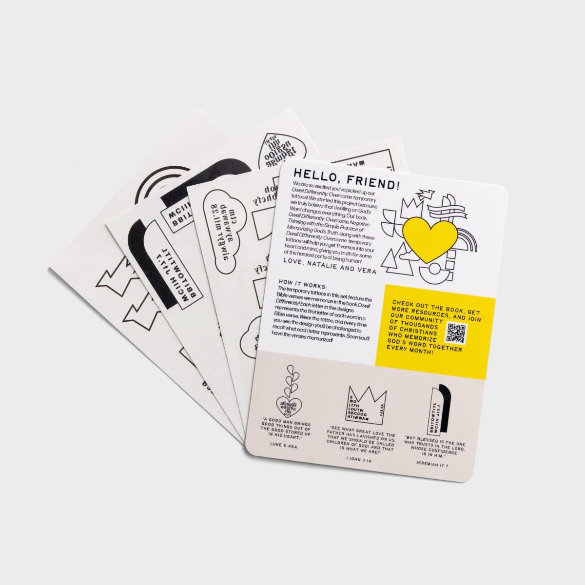 Dwell Differently - Book Companion Scripture Memory Verse Tattoo Set