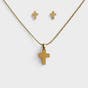 Dwell Differently - Cross Necklace + Earrings Set