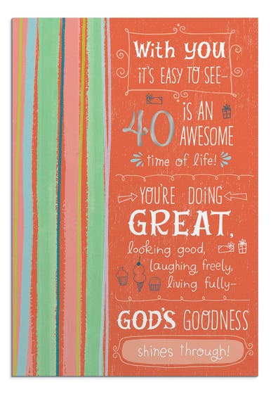 Birthday - 40th - With You It's Easy to See - 1 Greeting Card