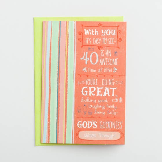 Birthday - 40th - With You It's Easy to See - 1 Greeting Card