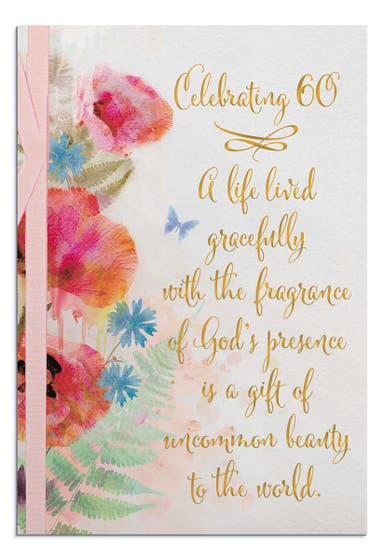 Birthday - 60th - A Life Lived Gracefully - 1 Greeting Card