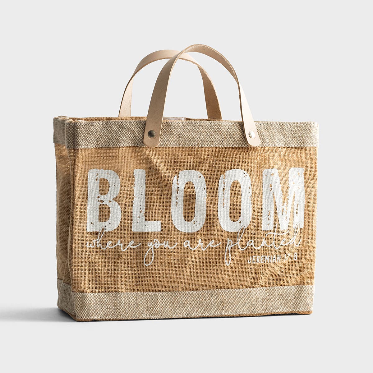 Bloom Mini Market Jute Tote Bag