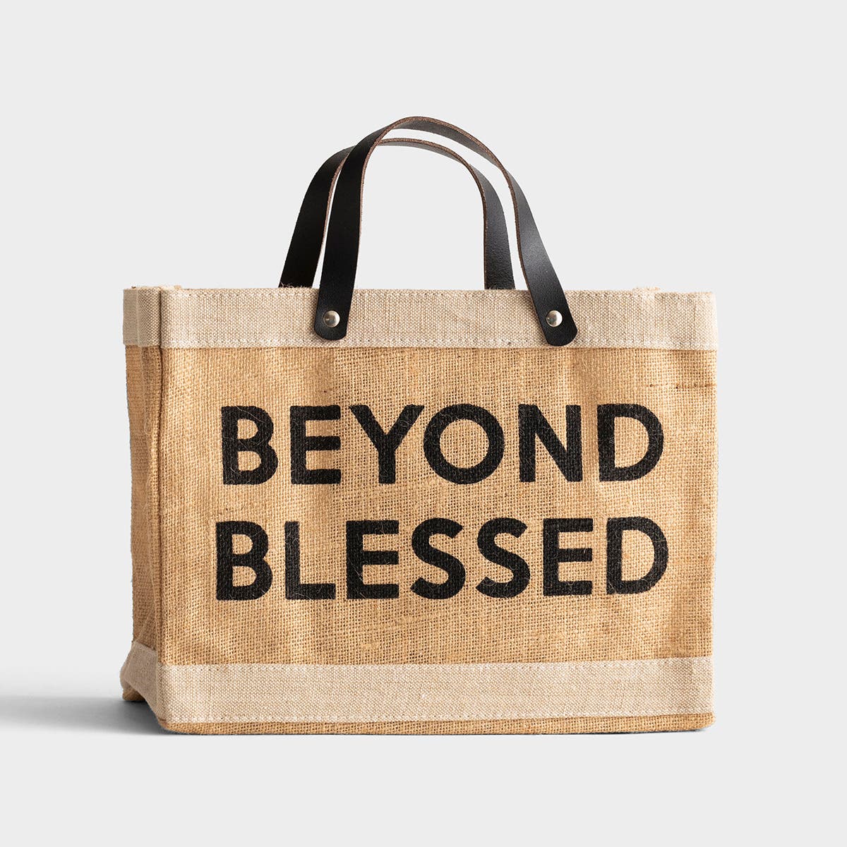 Beyond Blessed - Mini Market Jute Tote Bag