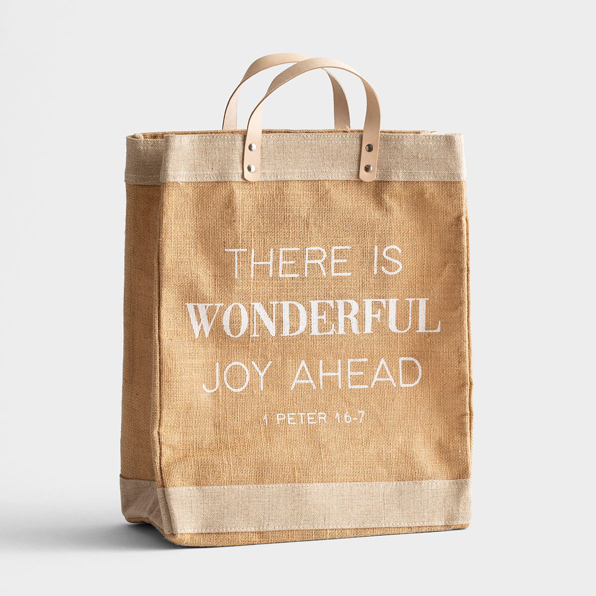 There Is Wonderful Joy Ahead - Market Jute Tote Bag