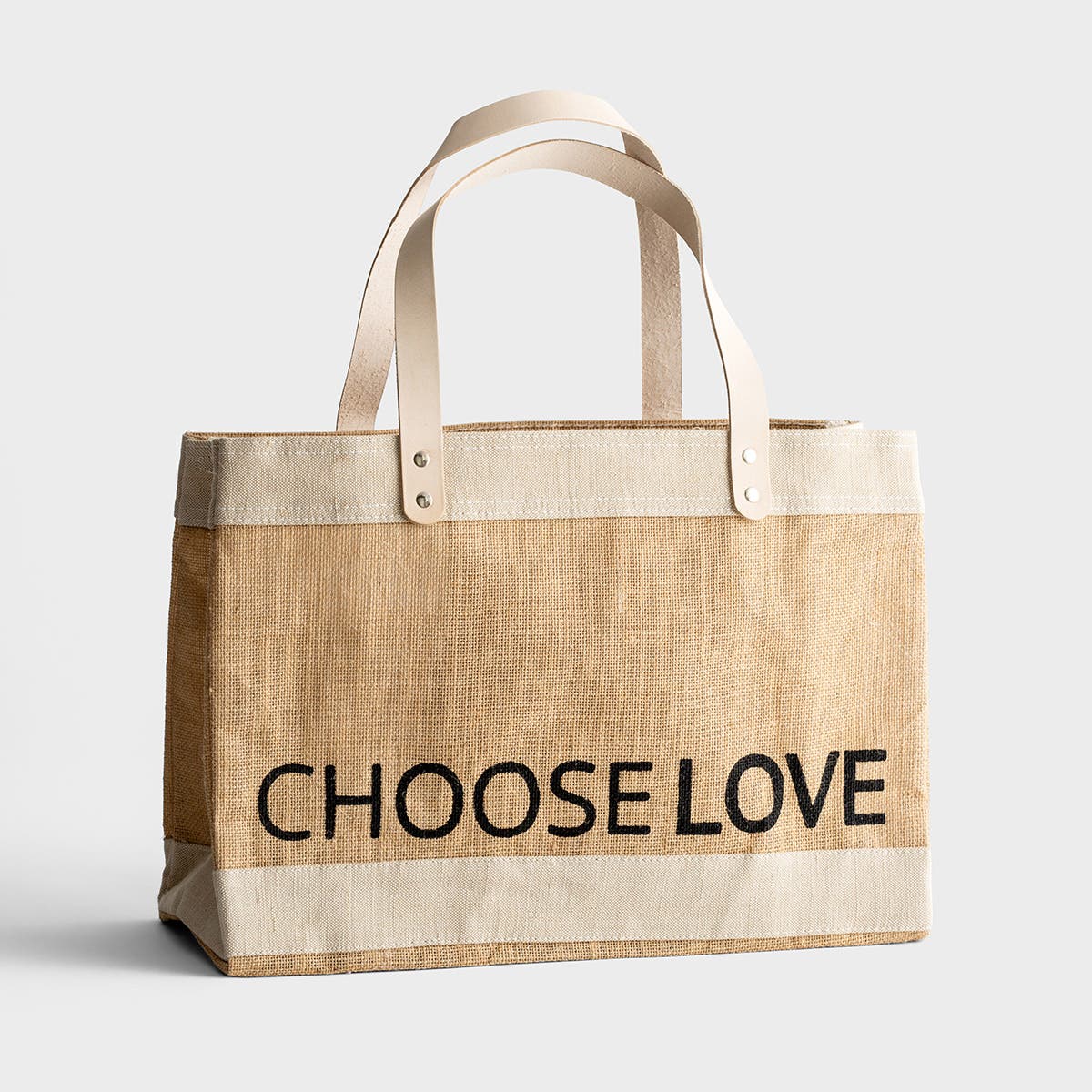 Choose Love - Market Jute Tote Bag