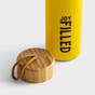 Joy Filled - Glass Water Bottle with Bamboo Lid