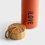 Love - Glass Water Bottle with Bamboo Lid